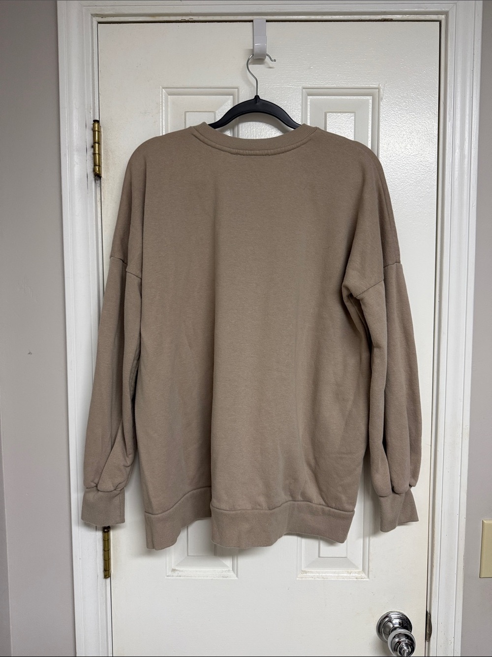 Zenana Outfitters Women’s Crewneck Sweater in Taupe - Picture 2 of 5